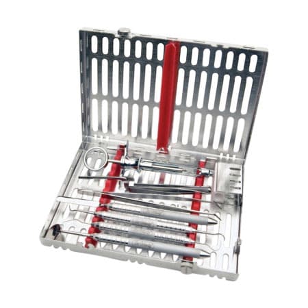 Hu-Friedy IMS™ Signature Series® Collection Cement (Crown Seat) Standard Set-Up, 10-Instrument Cassette, Red thumbnail 2