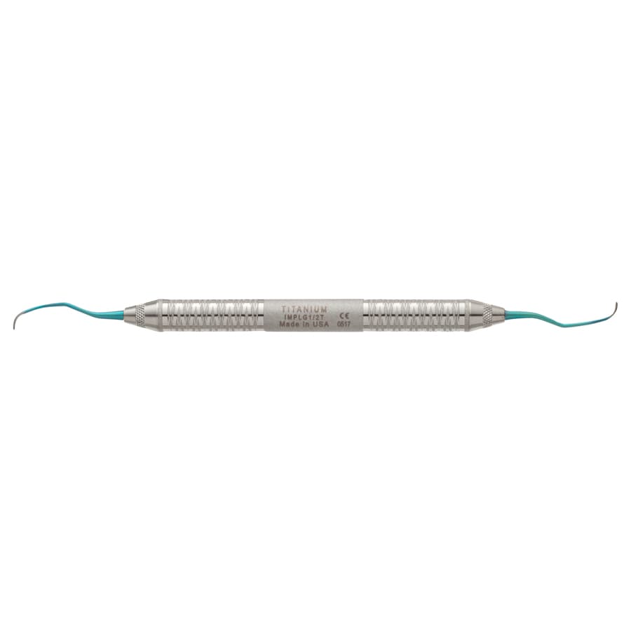 Hu-Friedy Titanium Implant Scaler, Langer 1/2, Double-Ended, Teal Anodized, IMPLG1/2T thumbnail 6
