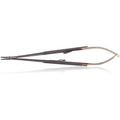 Hu-Friedy Perma Sharp Needle Holder Castroviejo 7" Straight, Round Handle, Tungsten Carbide Beak, NH5024 thumbnail 4