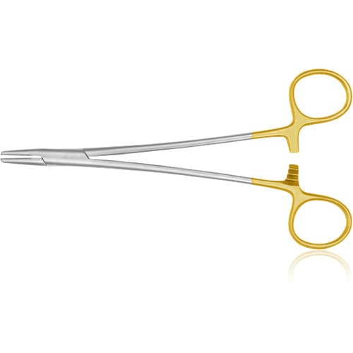 Hu-Friedy Mayo-Hegar Delicate Perma Sharp Needle Holder, 7" (18 cm), Gold Plated, Tungsten Carbide, NH5044 thumbnail 5