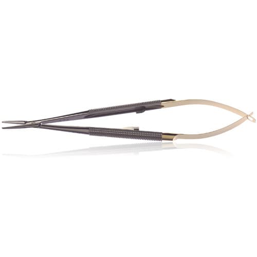 Hu-Friedy Micro Straight Castro Needle Holder, Diamond Dusted, 5", Round Handle, Perma Sharp, NHM-5025R thumbnail 3