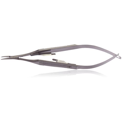 Hu-Friedy Micro Curved Smooth Castroviejo Needle Holder, 5.5" (14 cm), Flat Handle, NHM-5027 thumbnail 3