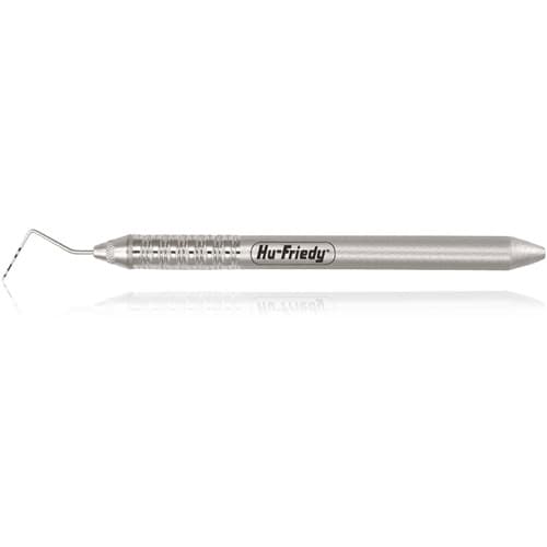 Hu-Friedy Qulix CP-10 Color-Coded Single-End Periodontal Probe, #6 Satin Steel Handle, Markings 1-2-3-5-7-8-9-10 mm thumbnail 4
