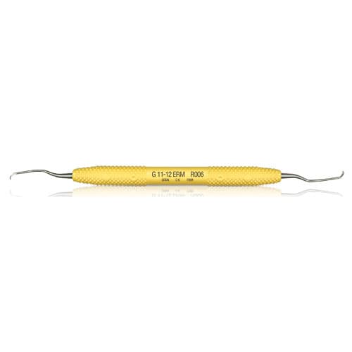 PDT Amazing Gracey 11/12 Extended Reach Mini Curette, Double-Ended, Yellow Resin Handle, R006 thumbnail 6