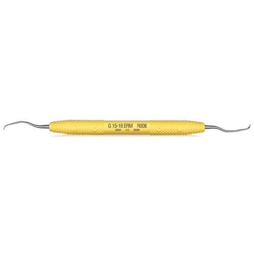 PDT Amazing Gracey 15-16 Extended Reach Mini Curette, Double-Ended, Yellow Handle, R008 thumbnail 4