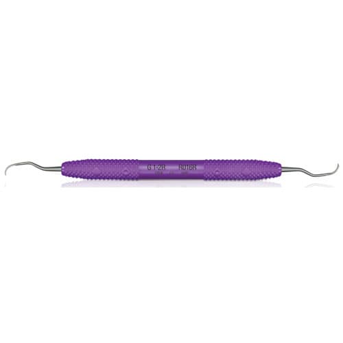 PDT Amazing Gracey 1-2 Rigid Curette, Double End, Purple Resin Handle, R016R thumbnail 3