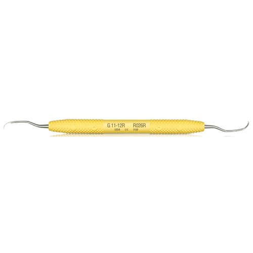 PDT Cruise Gracey 11/12 Rigid Curette, Double-Ended, Yellow Resin Handle, R026R thumbnail 10