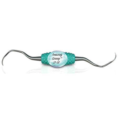 PDT Amazing Gracey 17/18 Rigid Curette, Double End, Green Resin Handle, R032R thumbnail 4