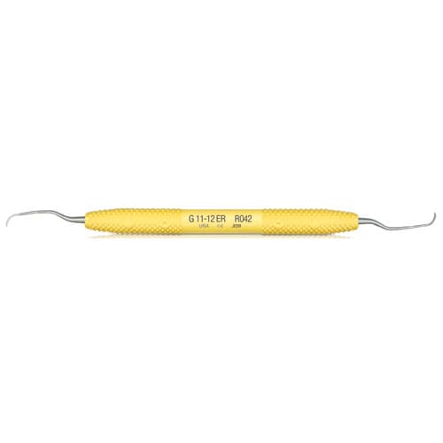 PDT Cruise Gracey 11/12 Extended Reach Curette, Double-Ended, Yellow Resin Handle, R042 thumbnail 10