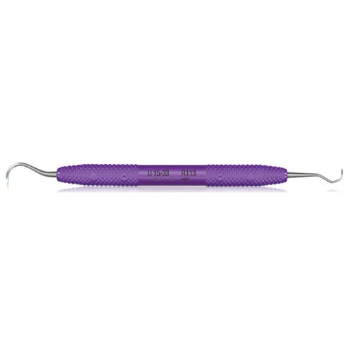 PDT Cruise Line U15/33 Double-Ended Sickle/Jacquette Scaler, Purple Solid Resin Handle, R113 thumbnail 6