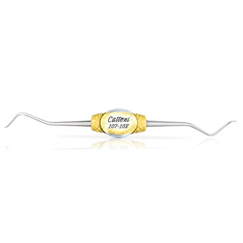 PDT Cruise Cattoni 107-108 Posterior Scaler, Double-Ended, Yellow Resin Handle, R129 thumbnail 5