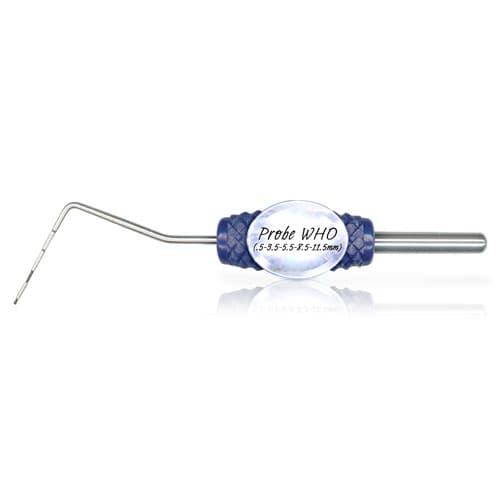PDT Probe WHO Single End, 0.5-3.5-5.5-8.5-11.5mm Markings, Pacific Blue Resin Handle, R197 thumbnail 4