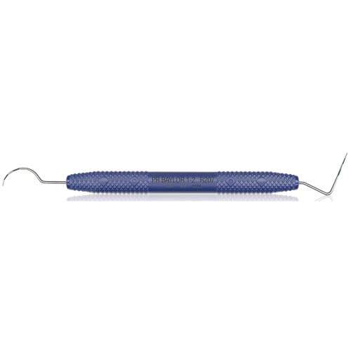 Baylor 1-2 DE Probe R207, Double End, Blue Resin Handle, 3-6-9-12mm Markings thumbnail 4