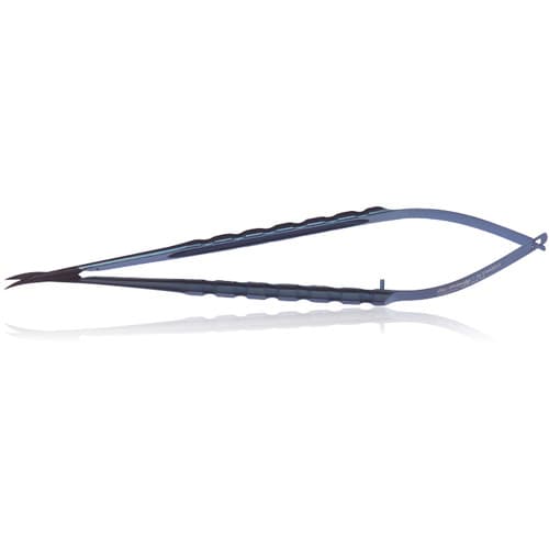 Hu-Friedy Castroviejo Microsurgical Scissors, Curved, Titanium, 7" (18cm), Long Handle, 700835 thumbnail 3