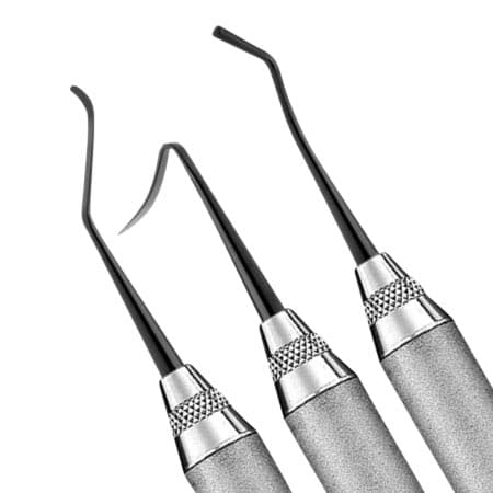Hu-Friedy Goldfogel XTS Composite Instrument Posterior Set, 3-Piece, Satin Steel, #6S thumbnail 2