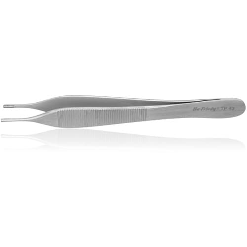 Hu-Friedy #43 Adson-Brown Tissue Pliers, 7x7 Teeth, 4.75" (12 cm), Non-Locking, Smooth, TP43 thumbnail 5