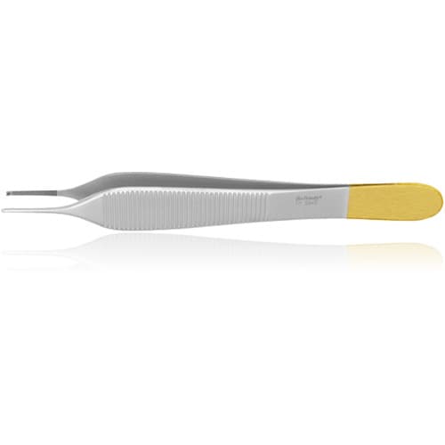 Hu-Friedy Adson Tissue Pliers, 1x2, Perma Sharp, Tungsten Carbide, 4.75 in, 259861 thumbnail 4