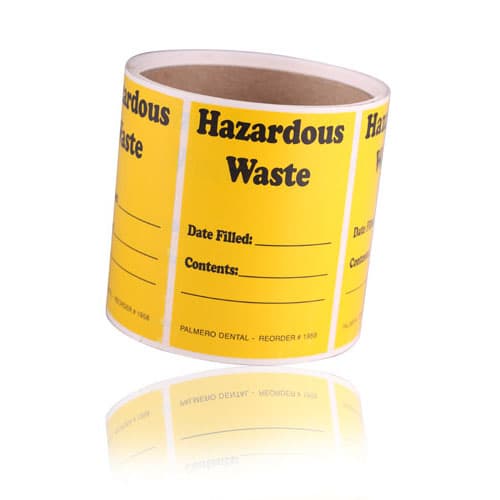 Palmero Hazardous Waste Labels, 2 1/4" x 3 1/4", Roll of 100, Item #1958 thumbnail 2