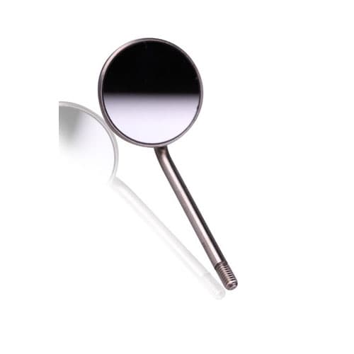 Dental City Stainless Steel Mouth Mirror Heads, #3 Simple Stem, Front Surface, 12/Box - Dental City - Stainless Steel Mouth Mirror Heads - Image 1