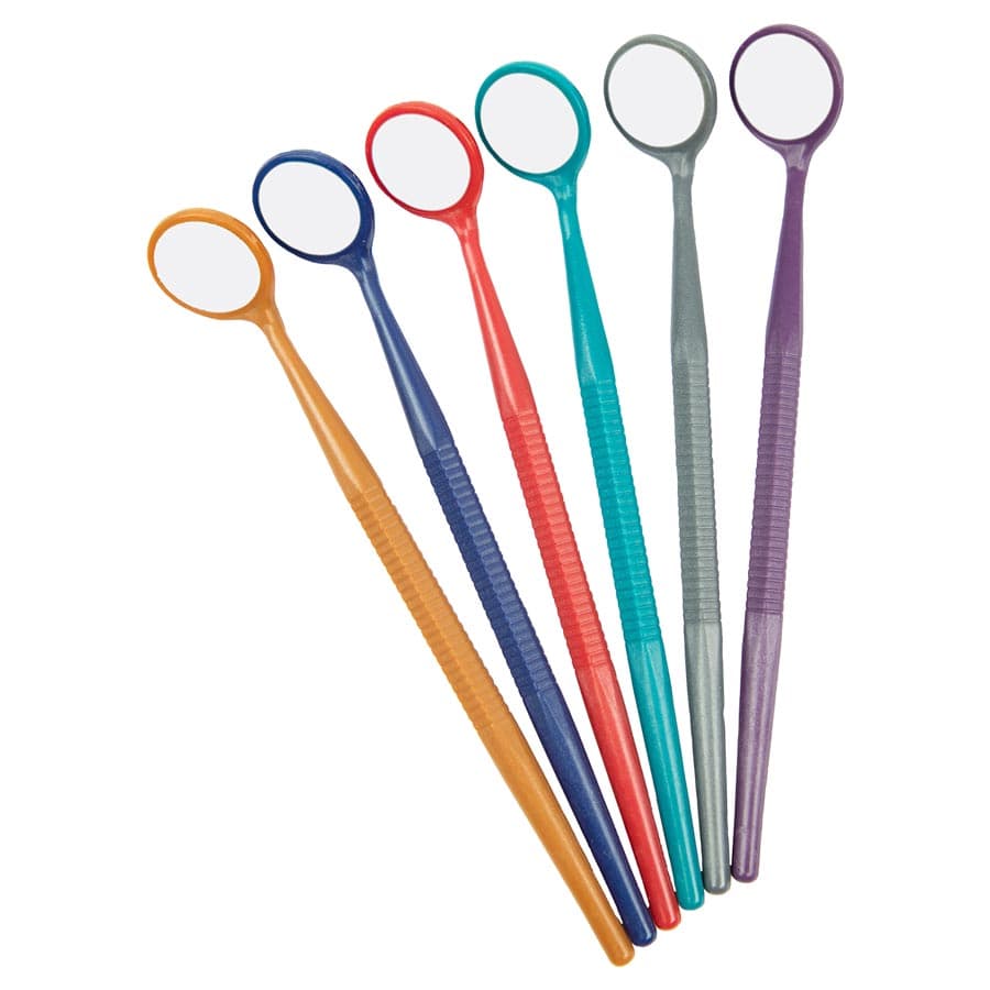 Zirc Crystal HD #4 Thin Grip Mouth Mirror, Assorted Jewel Colors, 12/Pk, 50Z353-JWL thumbnail 5