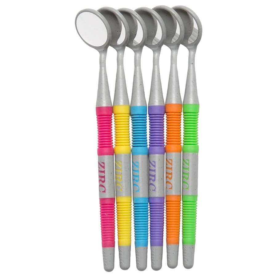 Zirc Crystal HD® #5 Mouth Mirror with Soft Grip Handle, Assorted Neon Colors, Pack of 12 (50Z364-NEON) thumbnail 4