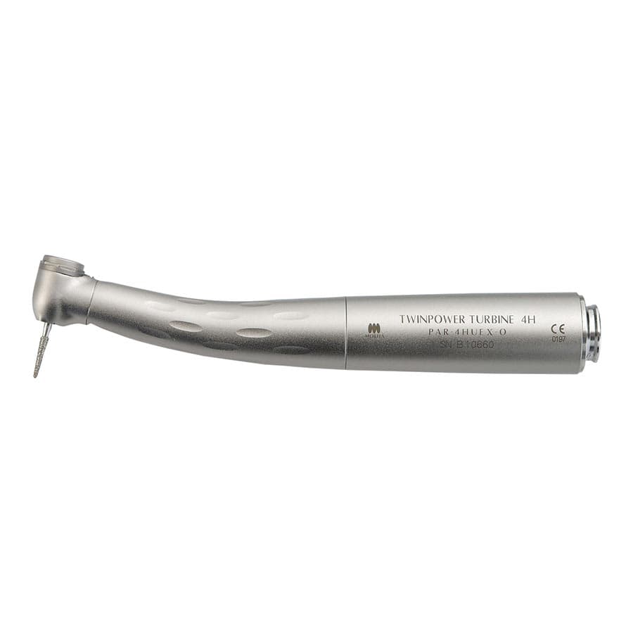 J Morita TwinPower Turbine UltraE High Speed Air Handpiece, Mini Contra Angle, Autochuck Push Button, LED Light, Triple Spray, Kavo Multiflex LUX, 4H PAR-4HUEX-O-KV thumbnail 4