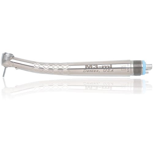 Microtech Dentex Mini Triple Port High Speed Handpiece, Push Button, 3 Port Water, Fixed End, M3-ML - Microtech - Dentex Mini Triple Port High Speed Handpiece - Image 1