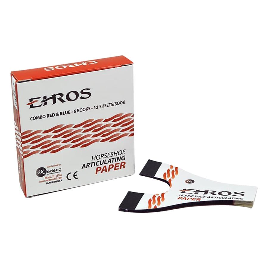 Dharma Research Ehros Articulating Paper, Red/Blue Horseshoe, 89 Microns, 72/Pack, 16-00006 - Dharma Research - Ehros Articulating Paper - Image 1