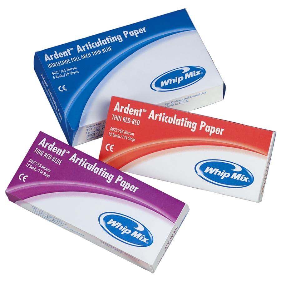 Ardent Horseshoe Style Full Arch Articulating Paper, Red/Blue, 63 Microns (0.0025"), 72 Sheets/Box, 60100 thumbnail 3