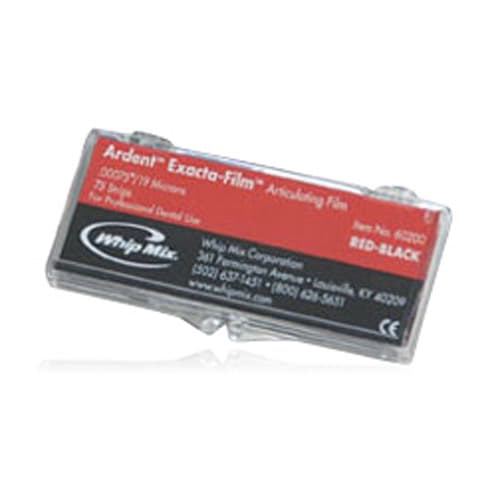 Ardent Exacta-Film Articulating Film, 19 Microns (0.00075"), Red/Black, Double-Sided, Pre-Cut Strips, 75/Box, 60200 thumbnail 10