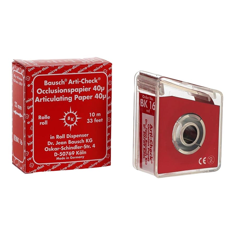 Bausch Arti-Check Articulating Paper Roll, 40 Microns, Red, 22 mm x 10 m, with Dispenser, BK-16 thumbnail 12