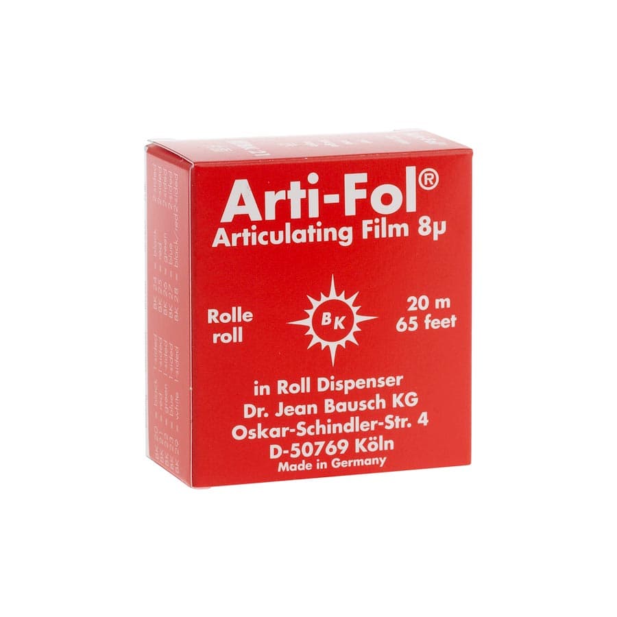 Bausch Arti-Fol Articulating Film, Ultra Thin 8 Micron, One-Sided Red, 22 mm x 20 m Roll in Dispenser, BK-21 thumbnail 3