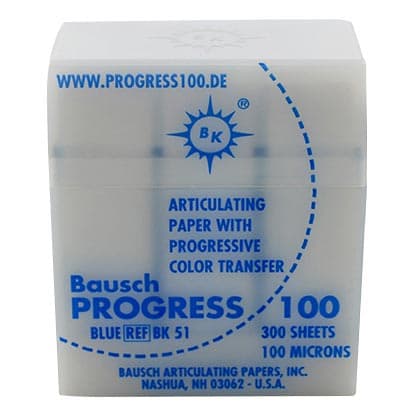 Bausch Progress 100 Articulating Paper, 100 Micron, Blue, Plastic Dispenser, 300 Strips, BK-51 thumbnail 9