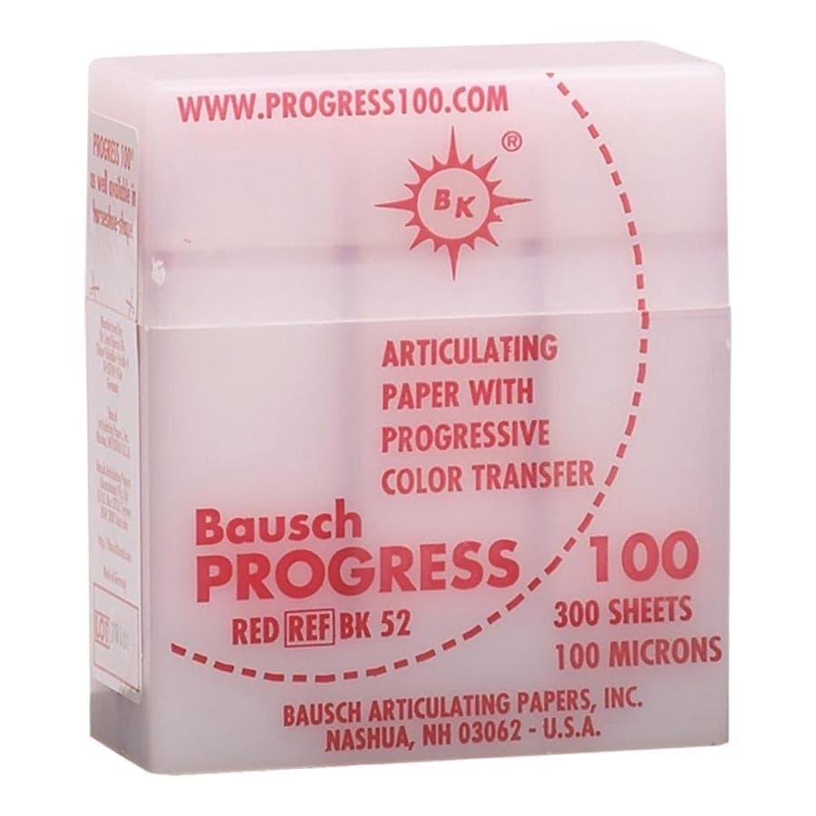 Bausch Progress 100 Articulating Paper Strips, 100 Microns, Red, Plastic Dispenser, 300/Pk, BK52 thumbnail 6