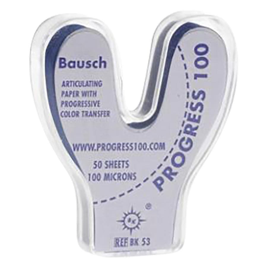Bausch Progress 100 Articulating Paper, Blue, Horseshoe, 100 Micron, 50 Sheets in Plastic Dispenser, BK 53 thumbnail 3