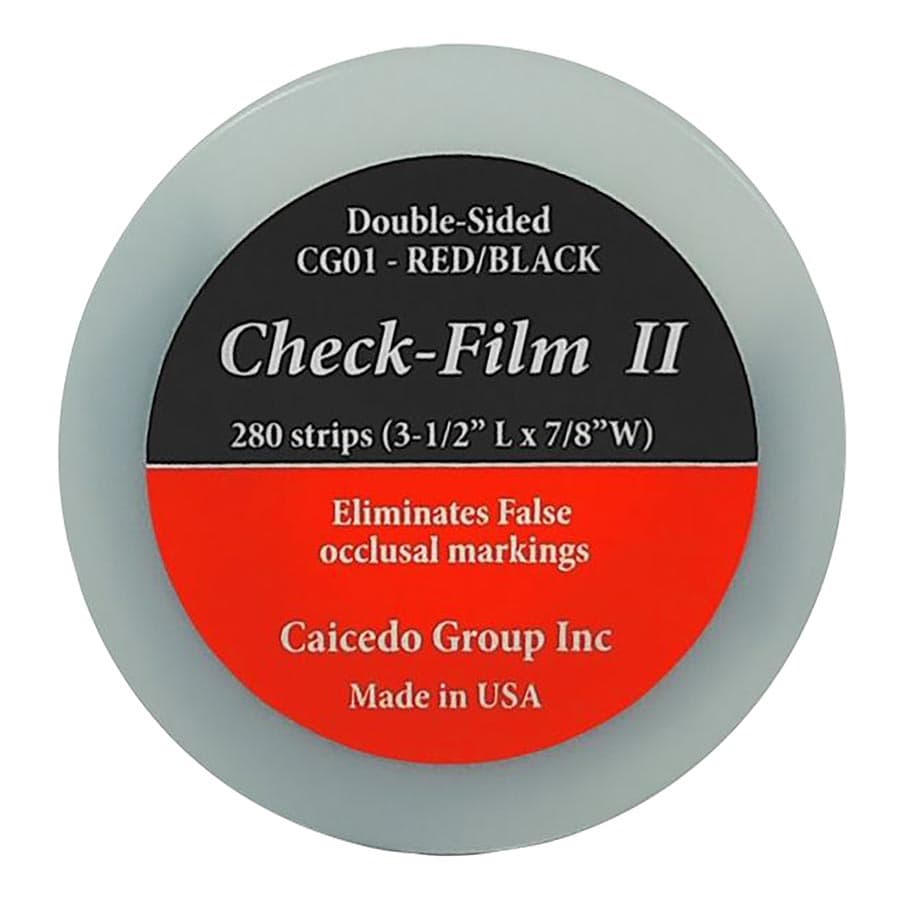 Check-Film II Double-Sided Red/Black Articulating Film, 280 Strips, 3-1/2" x 7/8", 21 Microns, CG01 thumbnail 2