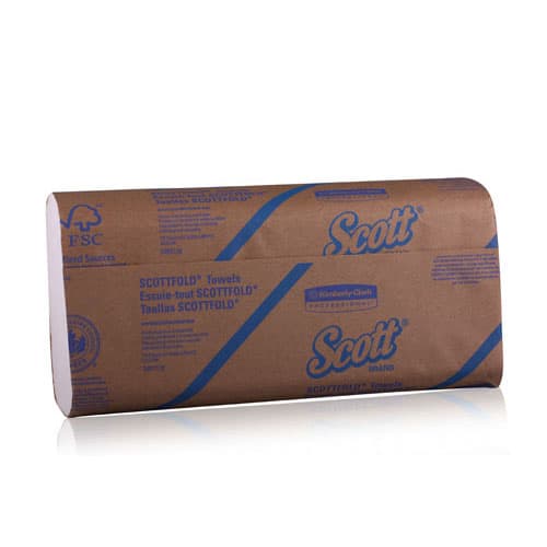 Kimberly-Clark Scott ScottFold C-Fold Towels, 1-Ply, 9.4" x 12.4", White, 175/Pack, 25 Packs/Case (4375/Case), 01980 thumbnail 5