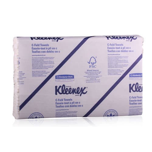 Kimberly-Clark Kleenex C-Fold Paper Towels, 40% Recycled Fiber, White, 10.125" x 13.15", 150 Sheets/Pack, 16 Packs/Case, 2400/Case, #01500 thumbnail 3
