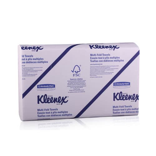 Kleenex Multifold Paper Towels, 1-Ply, 9.2" x 9.4", White, 2400/Case, 01890 thumbnail 4
