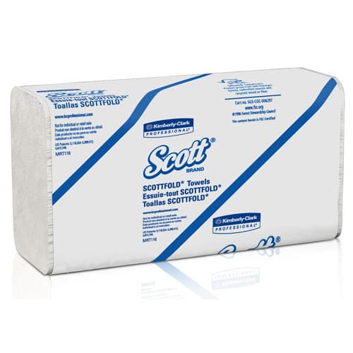 Scott Pro Scottfold M Multifold Paper Towels, White, 7.8" x 12.4", 175/Pack, 25 Packs/Case (01960) thumbnail 3