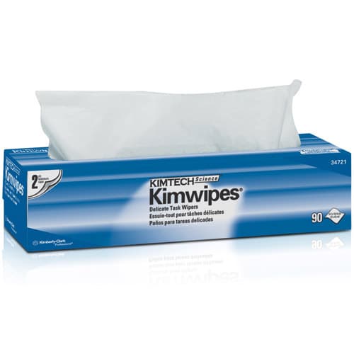Kimtech Kimwipes EX-L Delicate Task Wipers, 2-Ply, 14.7" x 16.6", White, Pop-Up Box, 90/Box thumbnail 2