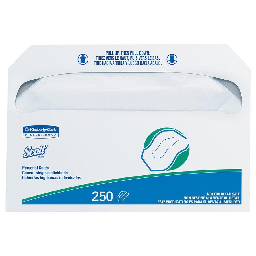 Scott Personal Seat Covers, White, 14.5 in x 17 in, 250/Box thumbnail 4