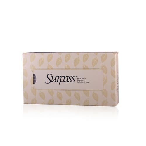Kimberly-Clark Surpass Facial Tissue, 2-Ply, Flat Dispenser Box, 100 Sheets/Box, 30 Boxes/Case, 21340 thumbnail 2
