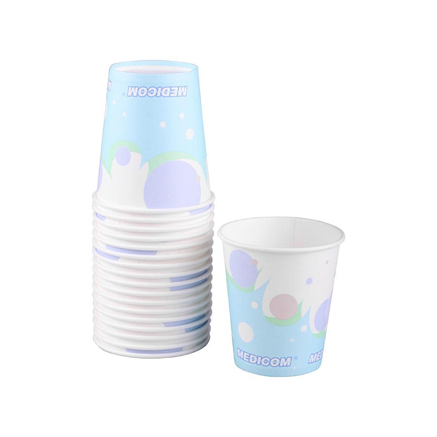 Medicom SafeBasics Poly-Coated Paper Cups, 5 oz, Bubbles Design, 1000/Case, 115-CH thumbnail 6