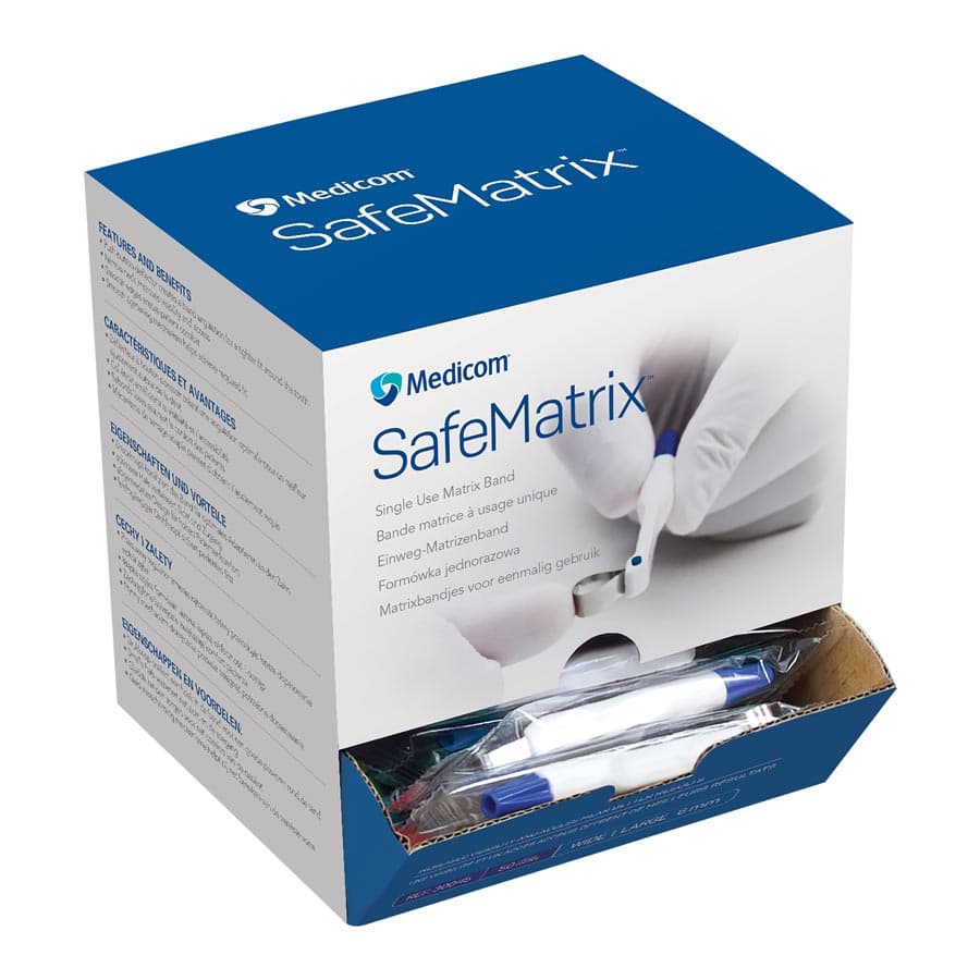 Medicom SafeMatrix Single-Use Matrix Bands, Regular Wide 6mm, Blue, 50/Box, 30045 thumbnail 19