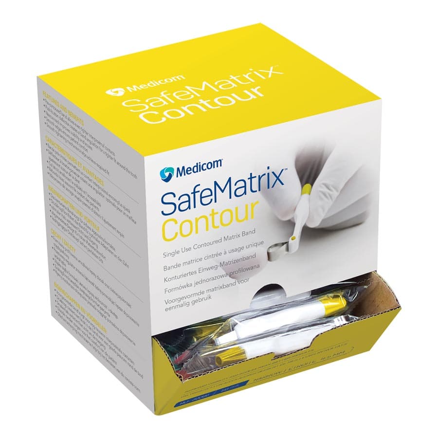 Medicom SafeMatrix Contour Single-Use Matrix Bands, Narrow 4.5mm, Yellow, 50/Box, 30060 thumbnail 19