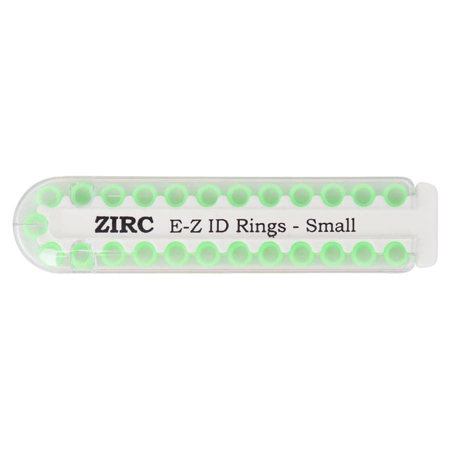 Zirc E-Z ID Instrument Rings, Small, Neon Green, 1/8" Diameter, 25/Pack, 70Z100P thumbnail 5