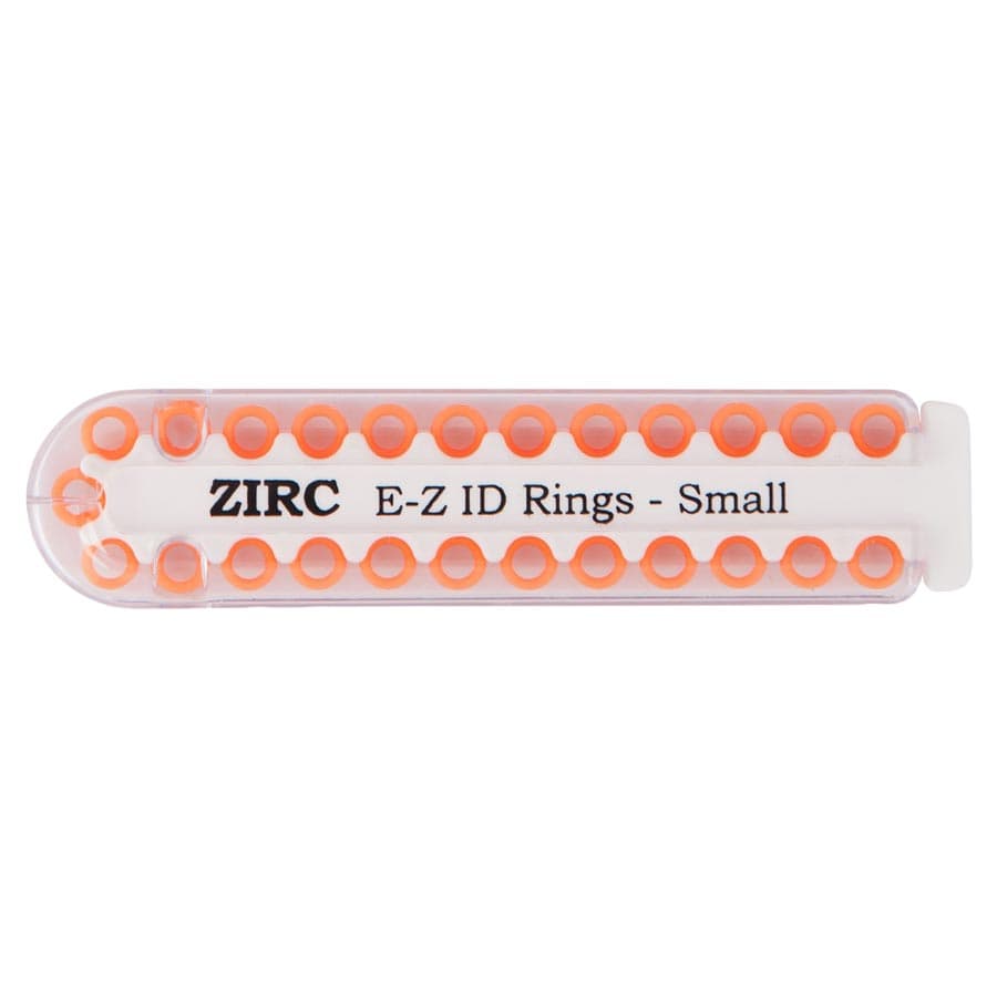 Zirc E-Z ID Instrument Rings, Small, Neon Orange, 25/Pack, 70Z100Q thumbnail 5