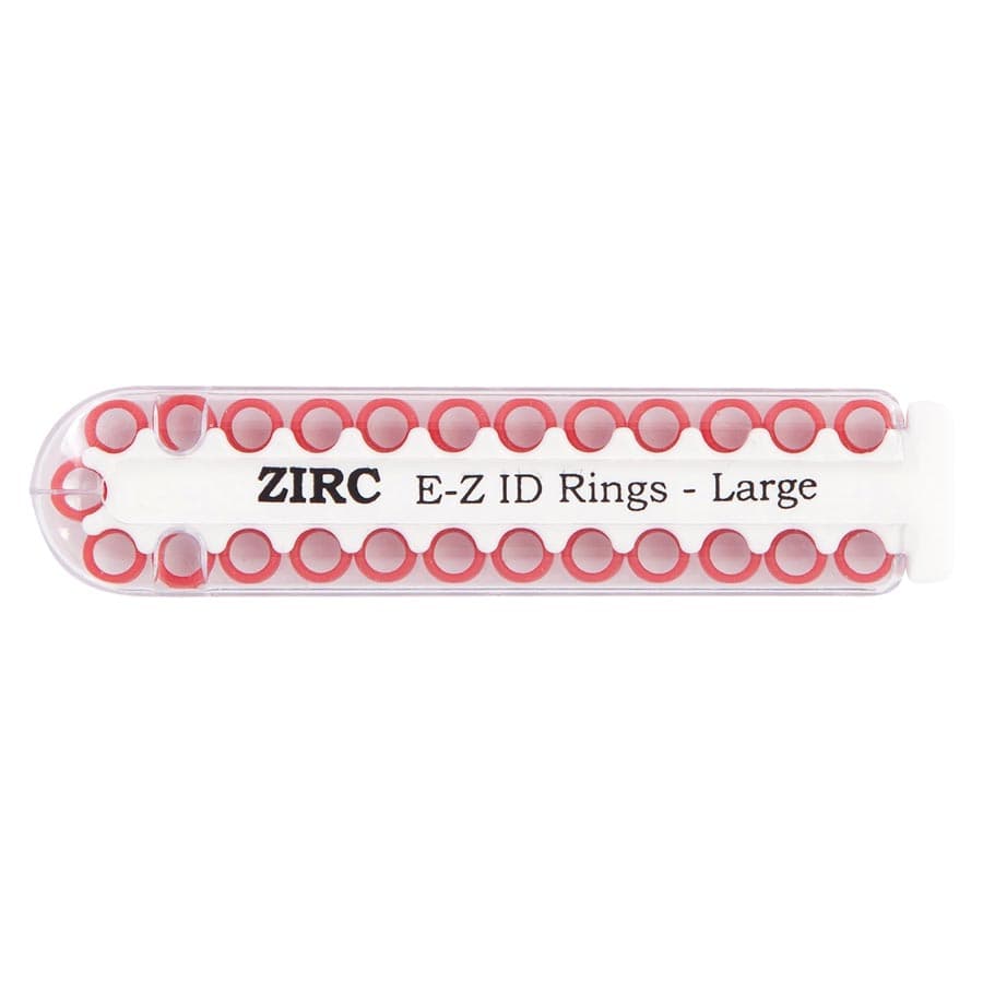 Zirc E-Z ID Rings Small, Red, 1/8" Diameter, 25/Pack, 70Z100-M thumbnail 2
