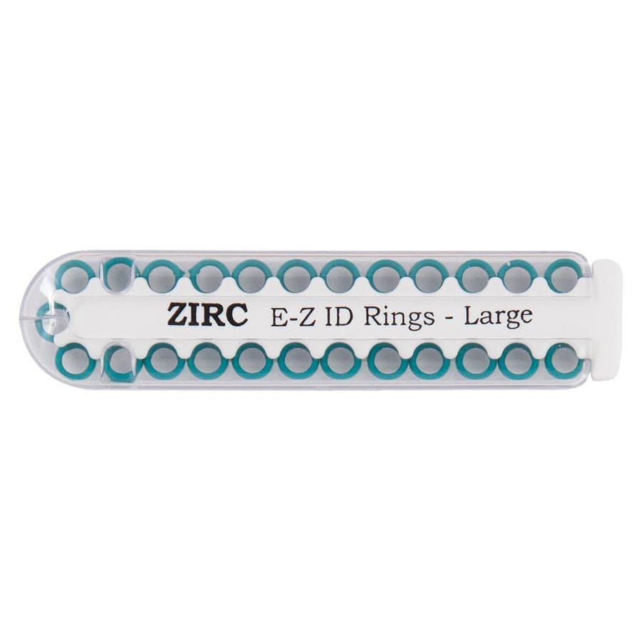 Zirc E-Z ID Instrument Rings, Small, Teal, 1/8" Diameter, 25/Pack, 70Z100J thumbnail 5